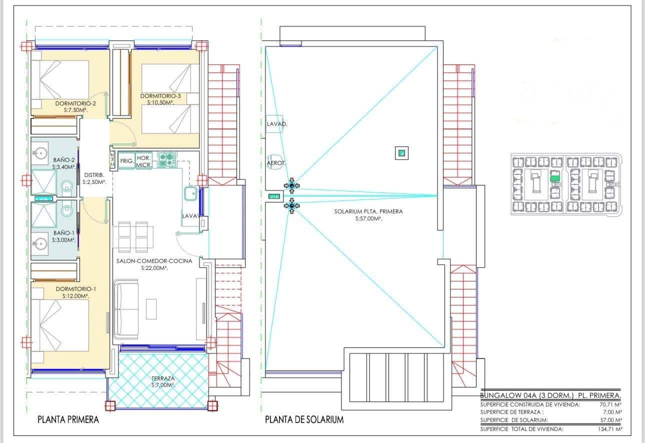 2 sypialnia Bungalow na sprzedaż w Los Balcones z basenem - 275 000 € (Ref: 8559649)