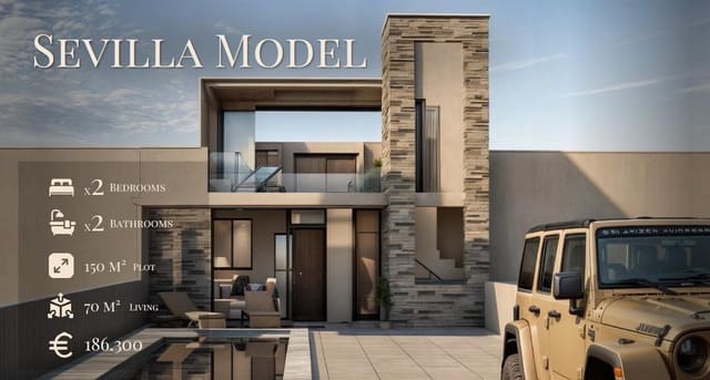 2 soveværelse Villa til salg i Las Palas, Fuente Alamo de Murcia med swimmingpool - € 186.300 (Ref: 8708102)