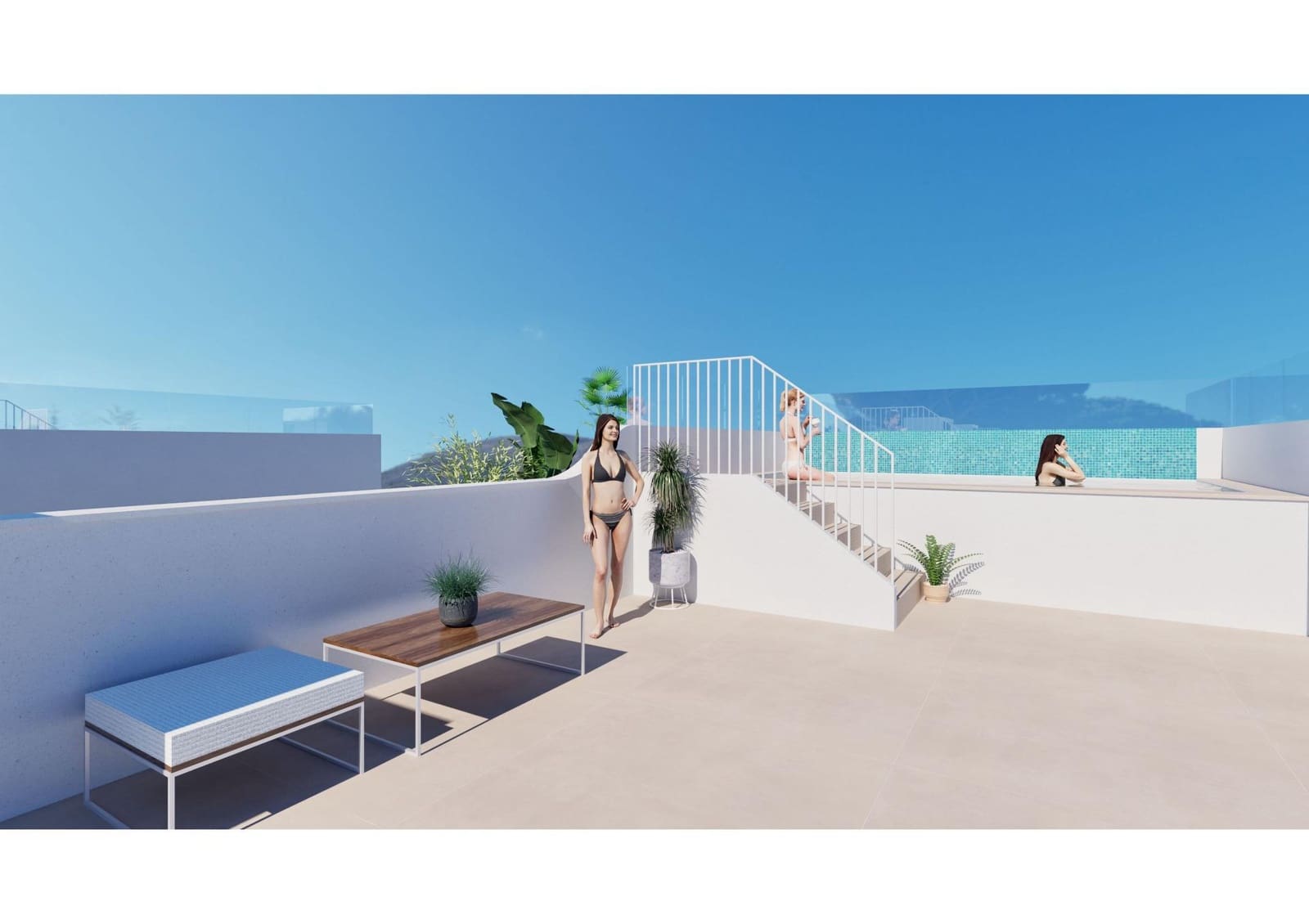 2 sypialnia Bungalow na sprzedaż w El Mojon z basenem garażem - 359 000 € (Ref: 8715570)