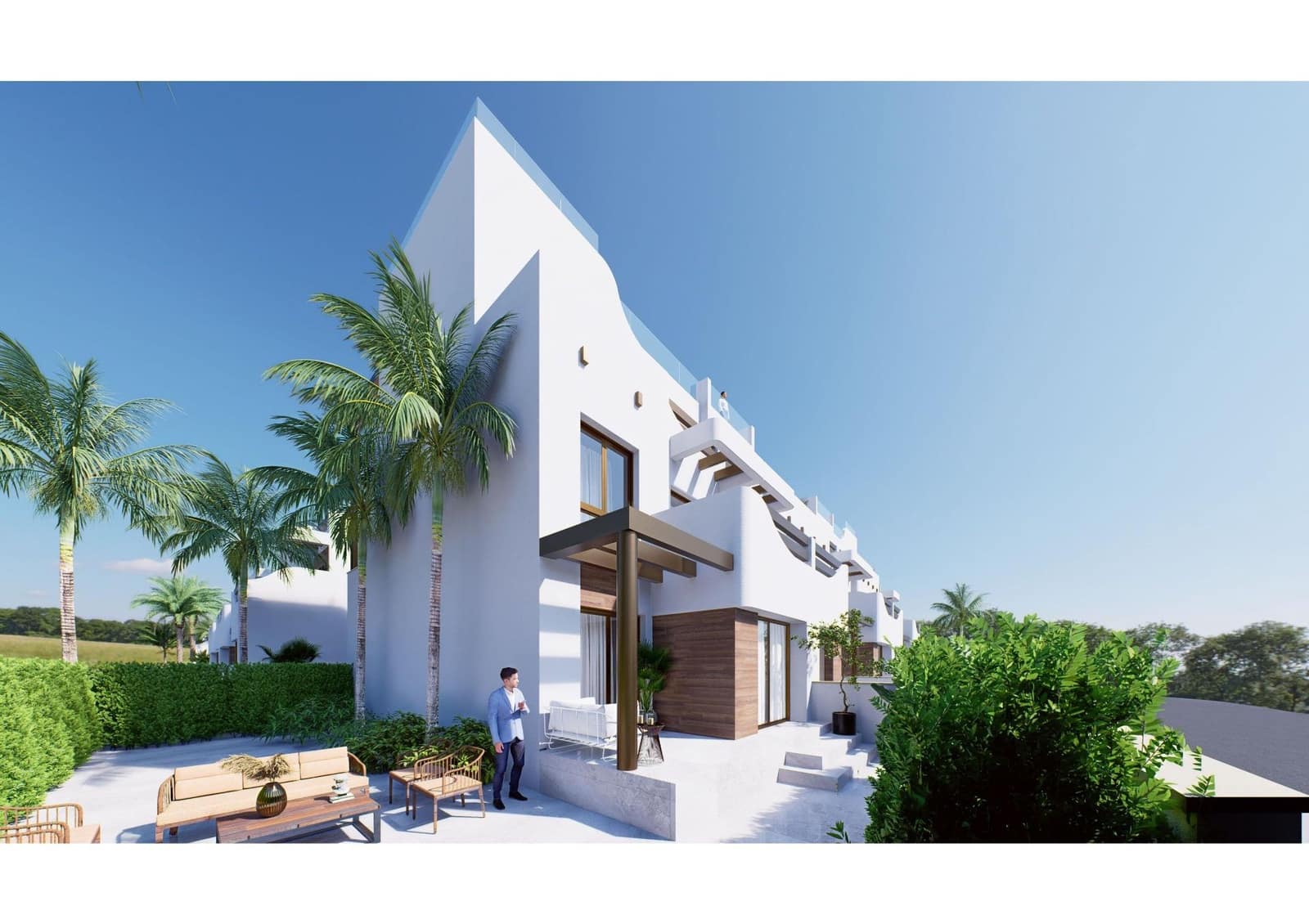 2 sypialnia Bungalow na sprzedaż w El Mojon z basenem garażem - 359 000 € (Ref: 8715570)