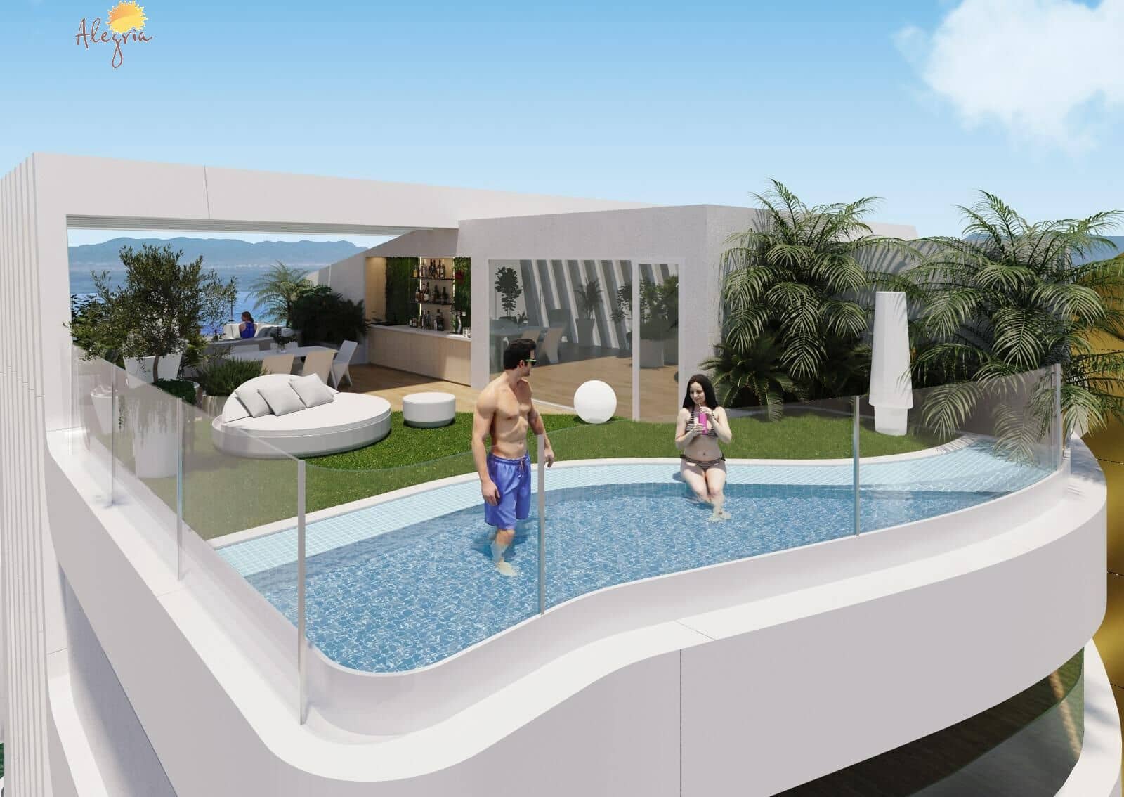 5 sypialnia Apartament na sprzedaż w La Manga del Mar Menor z basenem garażem - 800 000 € (Ref: 9048739)