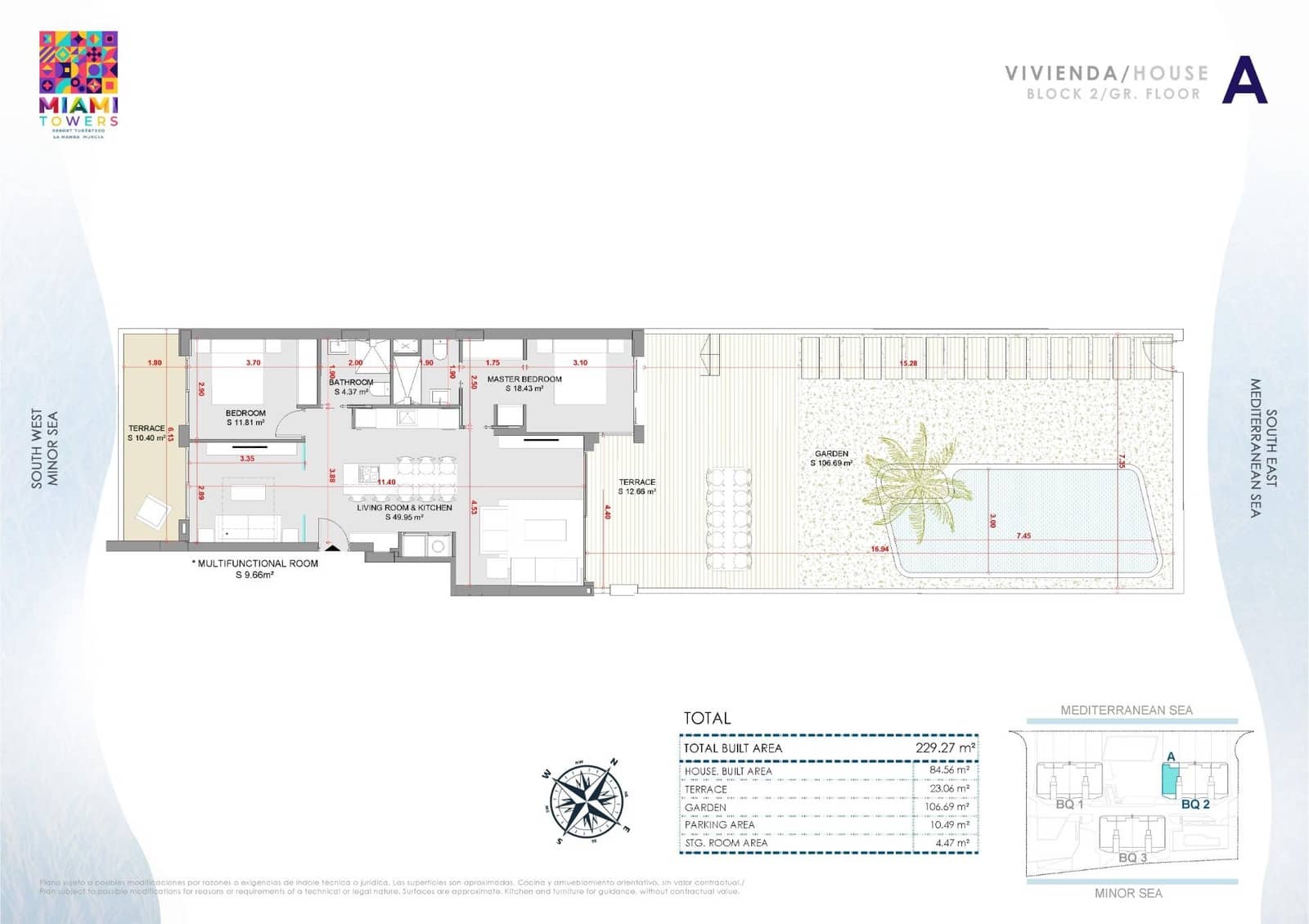 5 sypialnia Apartament na sprzedaż w La Manga del Mar Menor z basenem garażem - 800 000 € (Ref: 9048739)