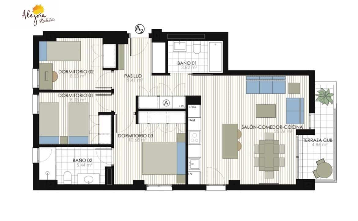 3 sypialnia Apartament na sprzedaż w Miasto Walencja z basenem - 350 000 € (Ref: 9219920)