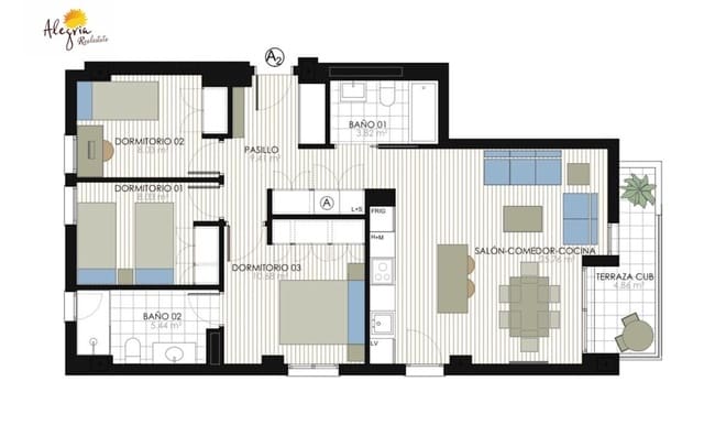 3 bedroom Apartment for sale in Benicalap, Valencia city with pool - € 350,000 (Ref: 9219920)