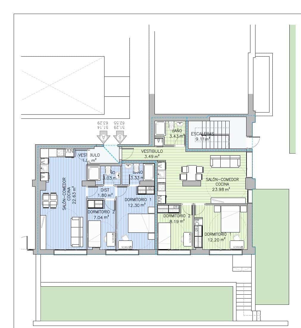 2 soveværelse Lejlighed til salg i Madrid by - € 750.000 (Ref: 9227020)