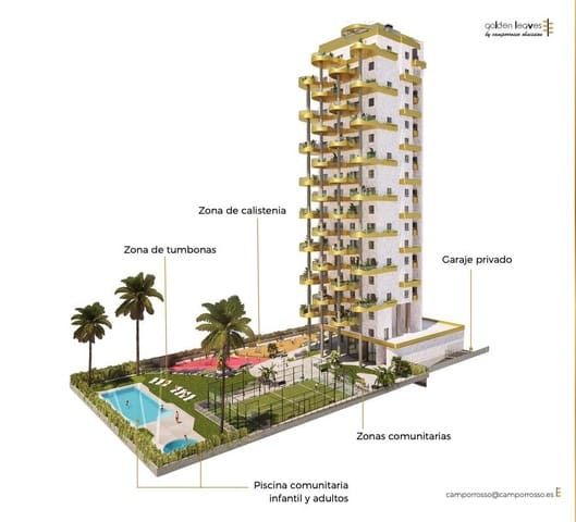 3 soveværelse Lejlighed til salg i Playa Arenal - Bol, Calpe / Calp med swimmingpool - € 600.000 (Ref: 9262588)