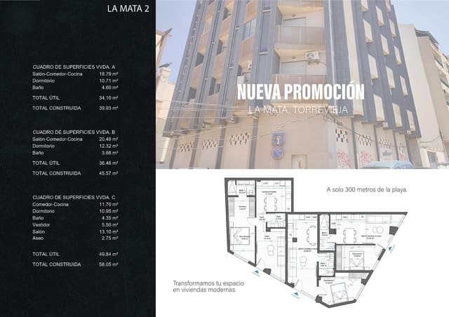 Apartamento de 1 habitación en La Mata, Torrevieja en venta - 136.000 € (Ref: 9310891)