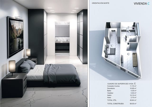 Apartamento de 1 habitación en La Mata, Torrevieja en venta - 136.000 € (Ref: 9310891)