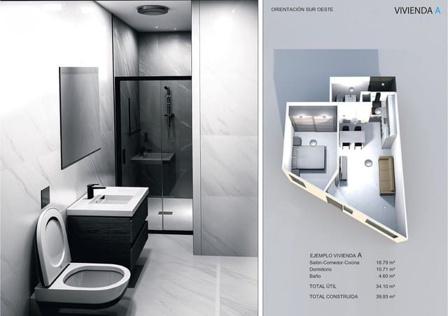 Apartamento de 1 habitación en La Mata, Torrevieja en venta - 139.000 € (Ref: 9310892)