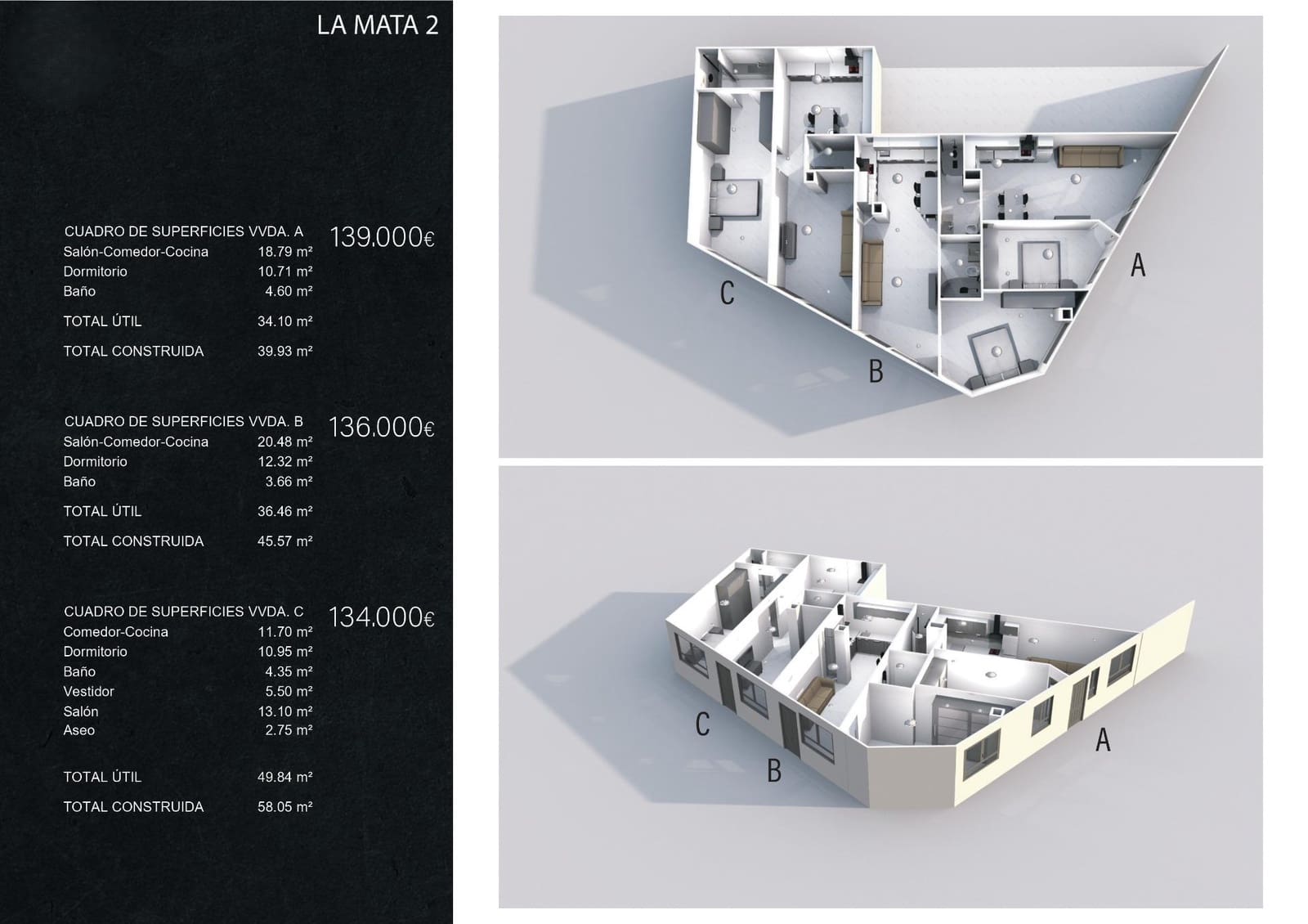 1 soveværelse Lejlighed til salg i La Mata - € 134.000 (Ref: 9310893)