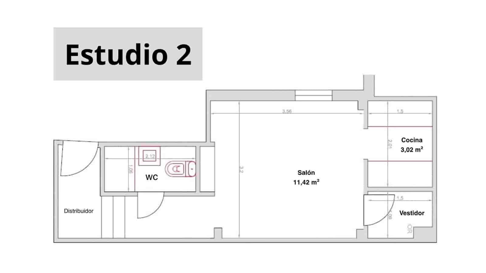 Studio til salg i Madrid by - € 250.000 (Ref: 9374031)