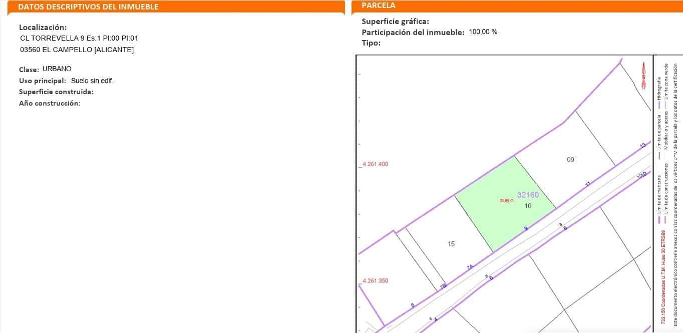 Tomt till salu i El Campello - 159 000 € (Ref: 9403388)