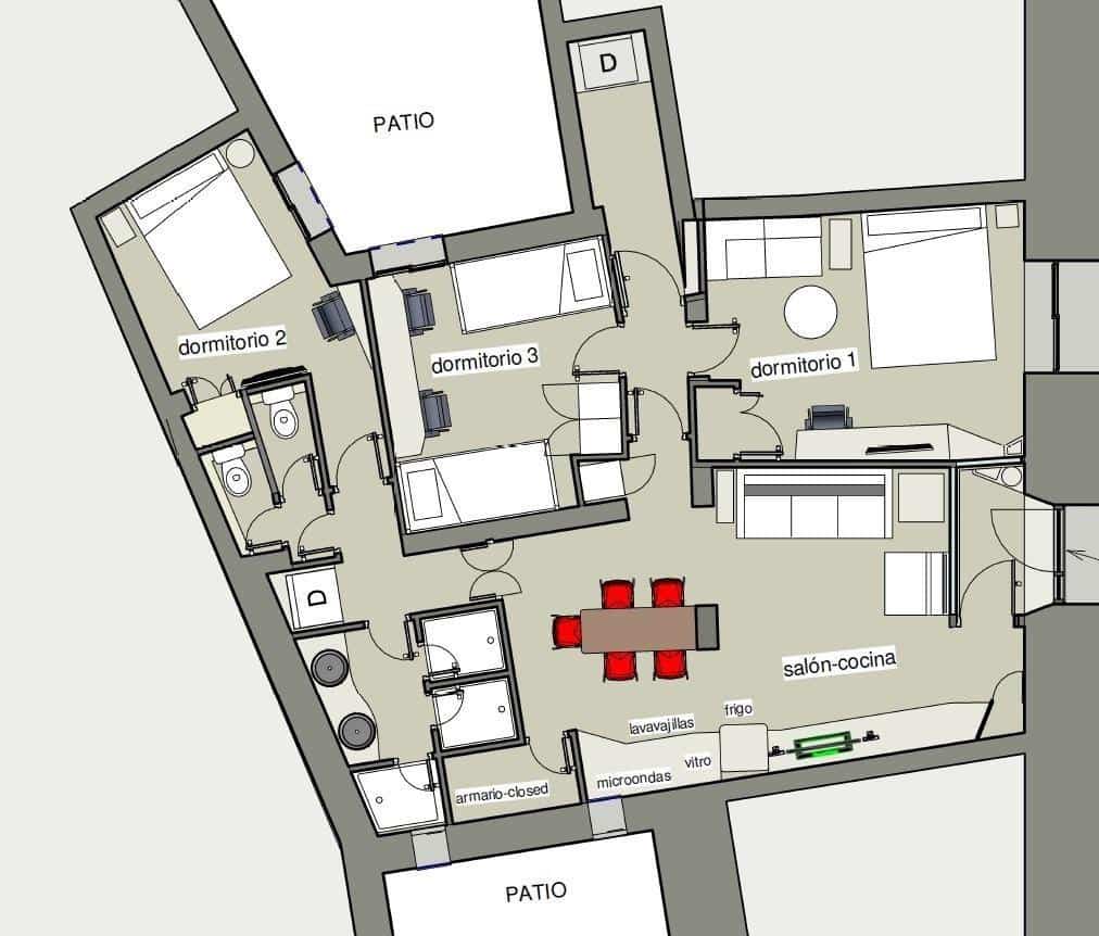 3 sovrum Lägenhet till salu i Madrid stad - 590 000 € (Ref: 9524299)