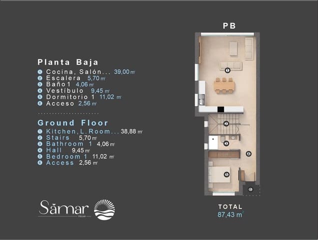 3 makuuhuone Huvila myytävänä paikassa Villamartín - Las Filipinas, Orihuela - 548 000 € (Ref: 9533730)