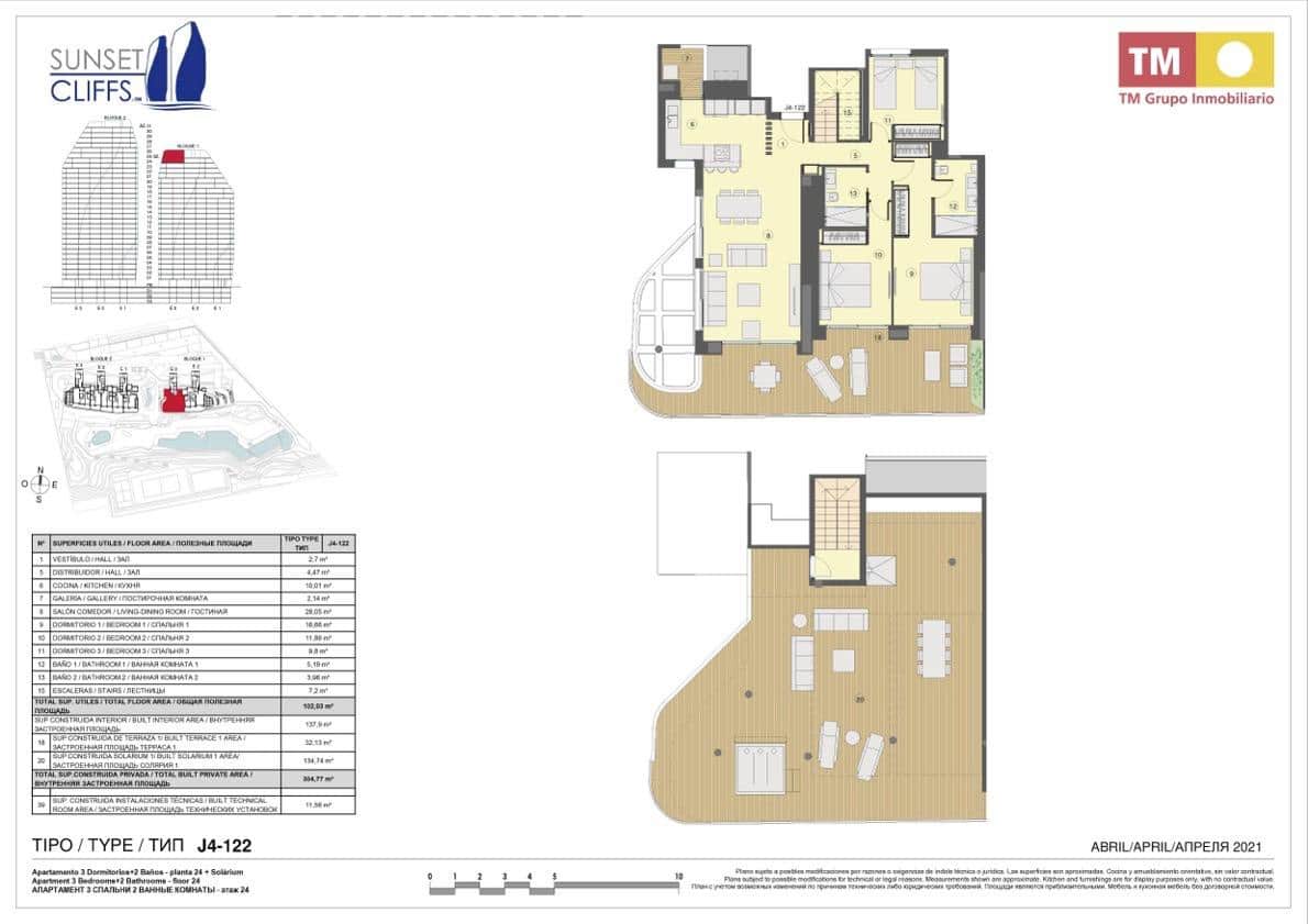 3 bedroom Penthouse for sale in Benidorm with pool - € 1,339,000 (Ref: 9695345)