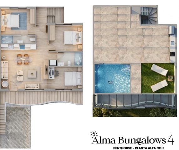 3 chambre Bungalow à vendre à Pilar de la Horadada - 369 900 € (Ref: 9707524)