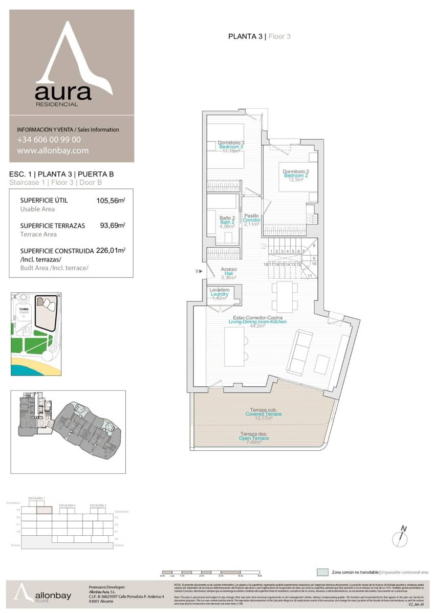 3 soveværelse Penthouse til salg i La Villajoyosa / Vila Joiosa med swimmingpool - € 1.450.000 (Ref: 9849377)