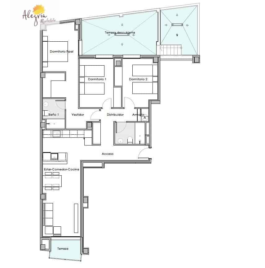 3 camera da letto Appartamento in vendita in Valencia citta - 370.000 € (Rif: 9873505)