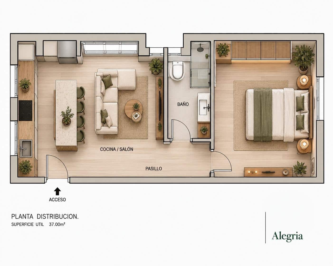 1 bedroom Penthouse for sale in Aviles - € 149,000 (Ref: 9920430)