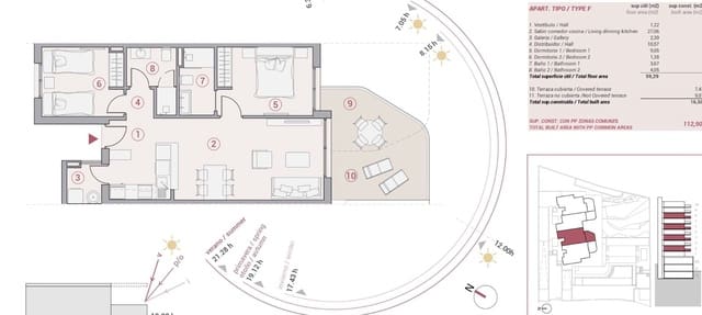 2 soveværelse Lejlighed til salg i Calpe / Calp med swimmingpool garage - € 479.000 (Ref: 7861509)