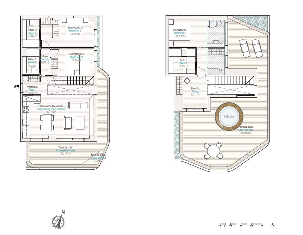 3 slaapkamer Penthouse te koop in La Villajoyosa / Vila Joiosa met zwembad garage - € 1.200.000 (Ref: 8842399)