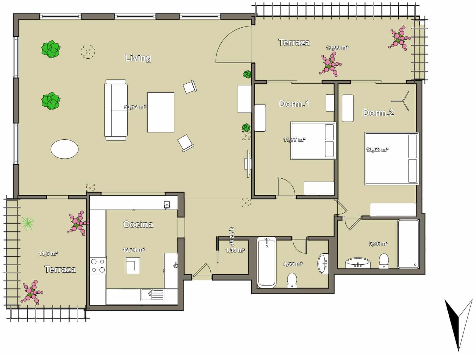 2 soveværelse Penthouse til salg i Cala de Finestrat med swimmingpool garage - € 390.000 (Ref: 8918352)