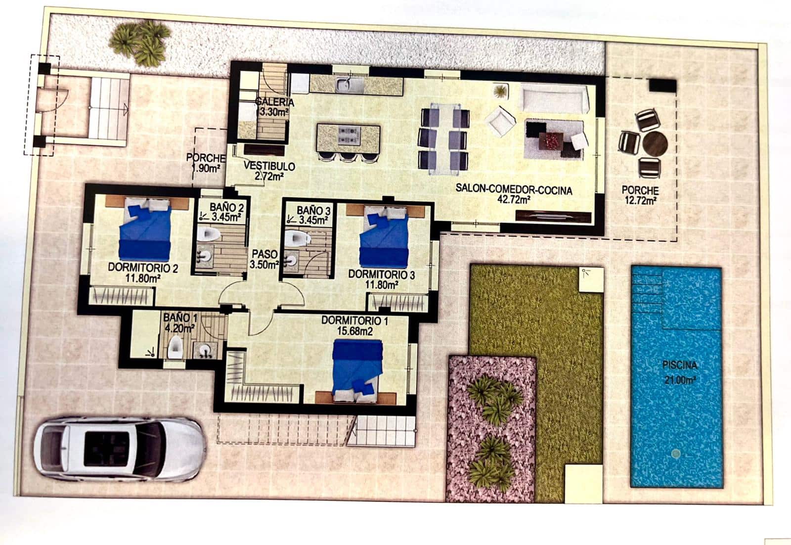 3 quarto Casa em Banda para venda em Polop com piscina garagem - 659 000 € (Ref: 9109226)