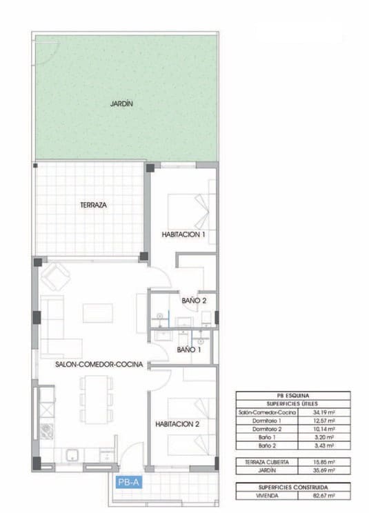 2 soveværelse Lejlighed til salg i Cala de Finestrat med swimmingpool garage - € 369.000 (Ref: 9109228)