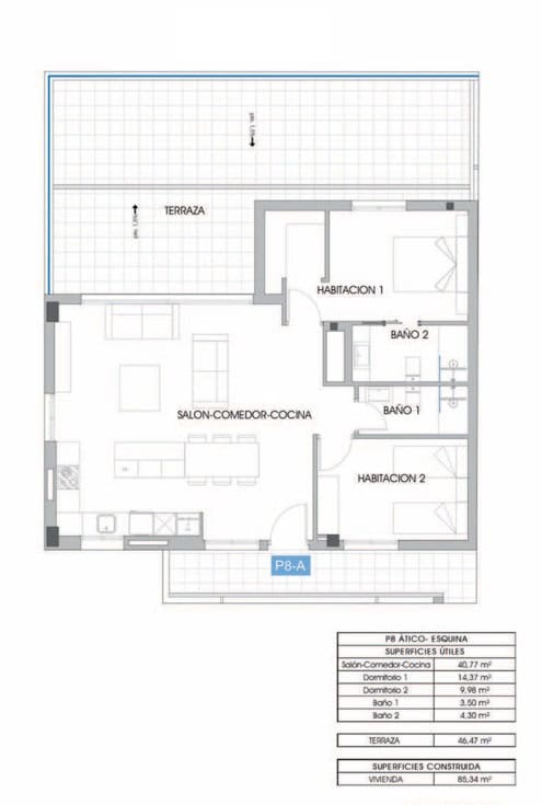 2 soveværelse Penthouse til salg i Cala de Finestrat med swimmingpool garage - € 550.000 (Ref: 9109229)