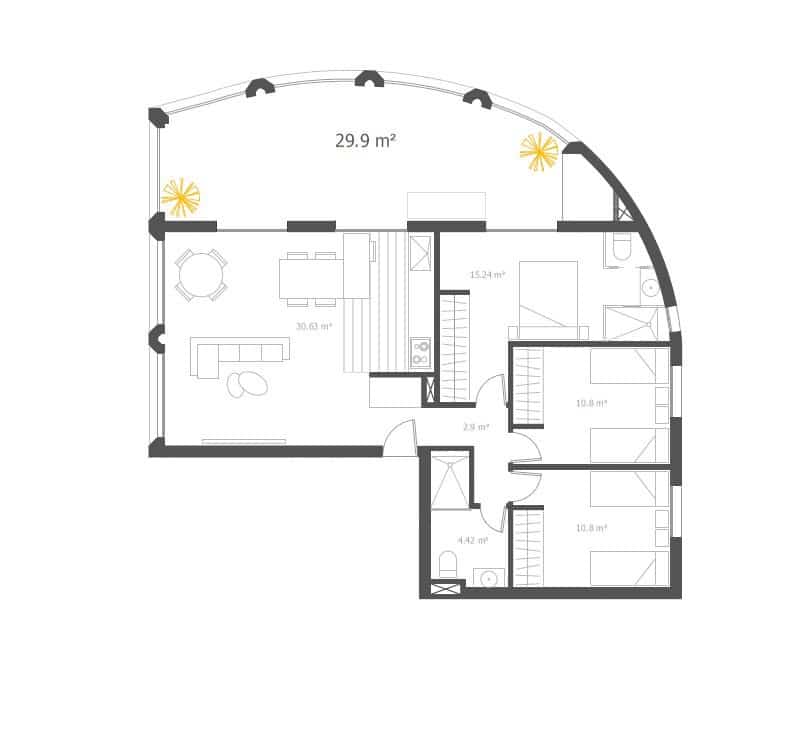 Apartamento de 3 habitaciones en La Villajoyosa / Vila Joiosa en venta con piscina garaje - 575.000 € (Ref: 9654325)