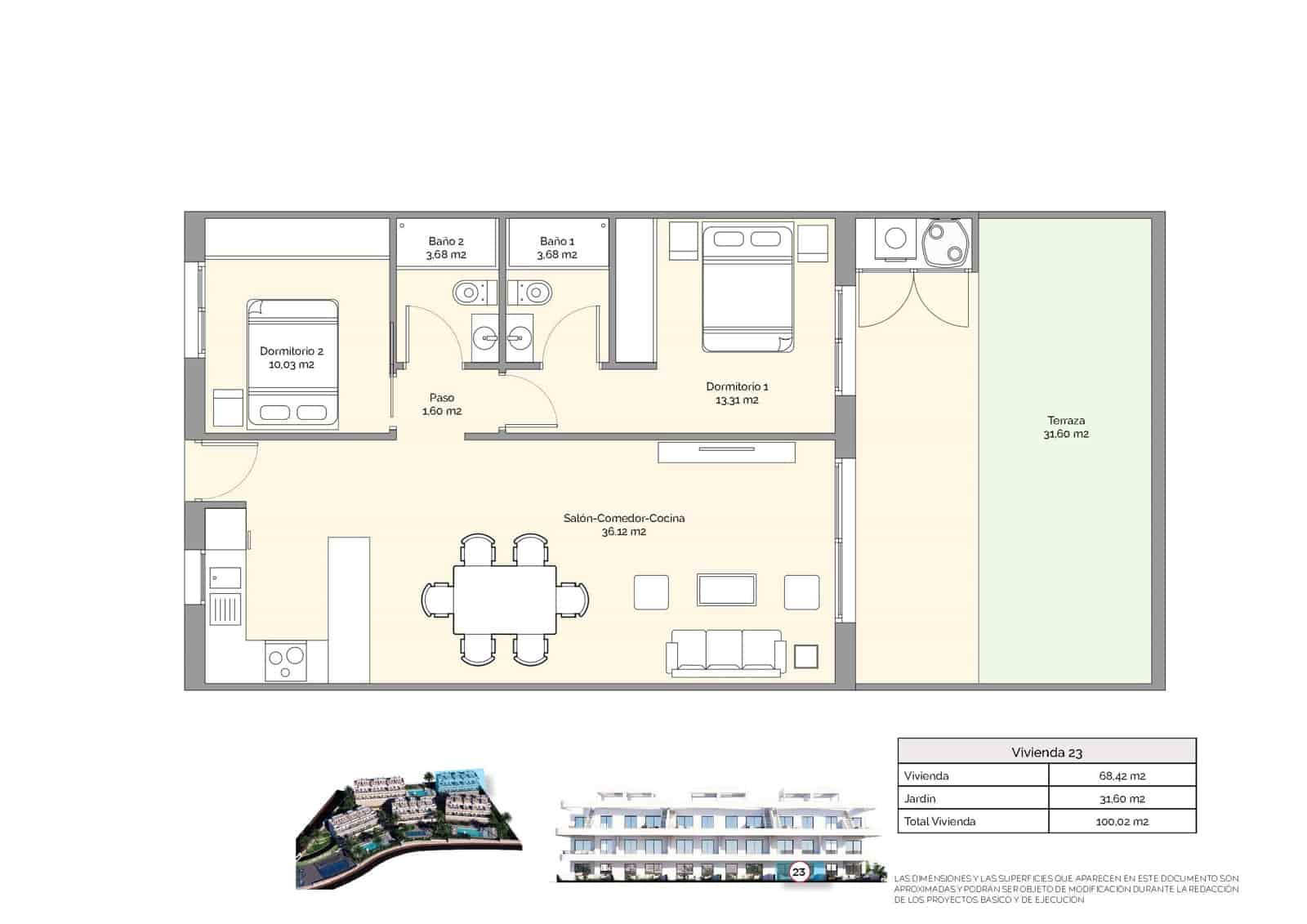 2 slaapkamer Appartement te koop in Finestrat met zwembad garage - € 359.900 (Ref: 9671275)