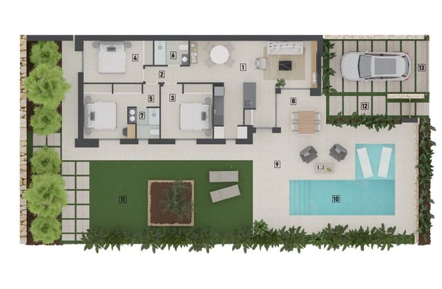 3 quarto Moradia para venda em Finestrat com piscina garagem - 479 000 € (Ref: 9672313)