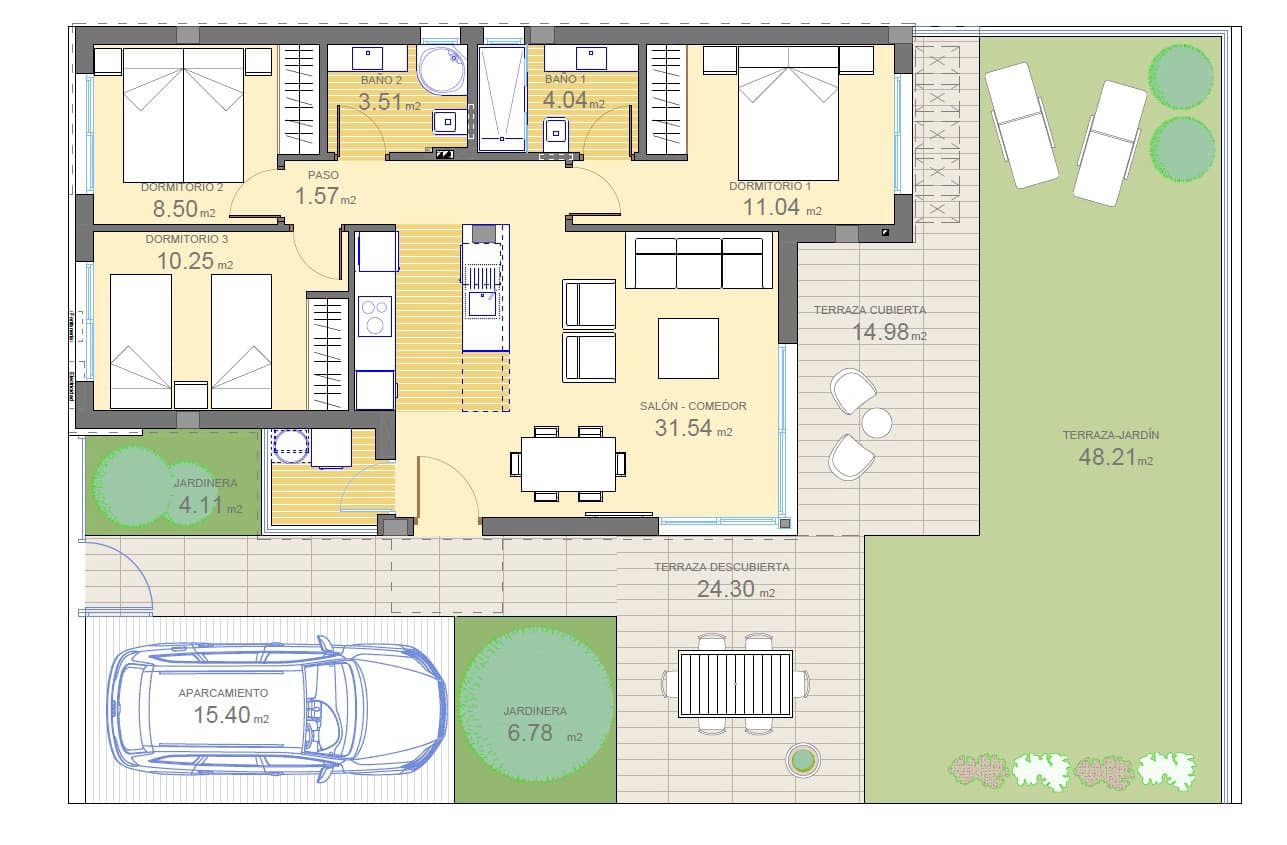 3 slaapkamer Villa te koop in Polop met zwembad garage - € 404.500 (Ref: 9838283)