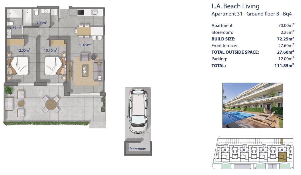 Apartamento de 2 habitaciones en Los Alcázares en venta con garaje - 359.000 € (Ref: 10009900)