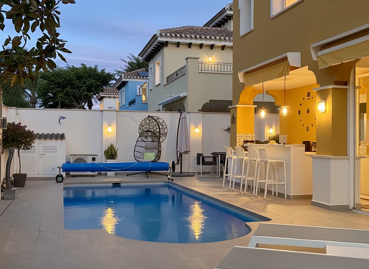 3 makuuhuone Huvila myytävänä paikassa Mar Menor Golf Resort mukana uima-altaan 
autotalli - 525 000 € (Ref: 10163559)