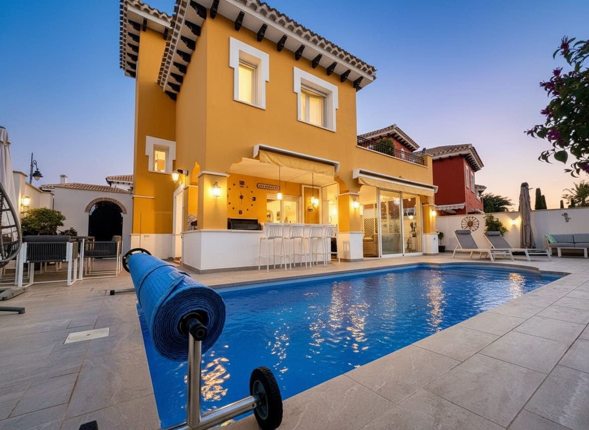 3 makuuhuone Huvila myytävänä paikassa Mar Menor Golf Resort mukana uima-altaan 
autotalli - 525 000 € (Ref: 10163559)