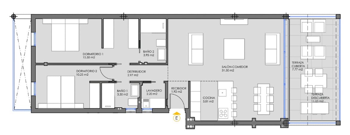 Apartamento de 2 habitaciones en Mar de Cristal en venta con piscina - 269.950 € (Ref: 8700559)