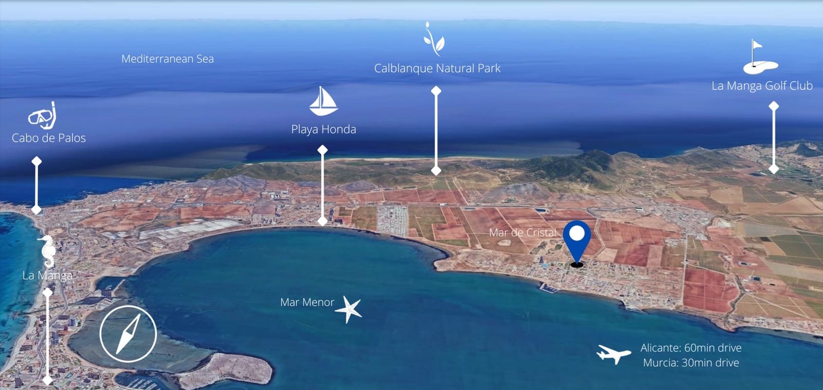 Apartamento de 2 habitaciones en Mar de Cristal en venta con piscina - 269.950 € (Ref: 8700559)