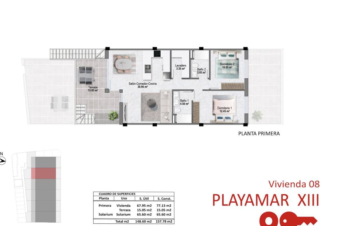 2 bedroom Apartment for sale in Pilar de la Horadada - € 319,850 (Ref: 9023596)