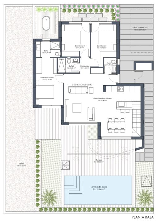Chalet de 3 habitaciones en Los Alcázares en venta con piscina - 598.950 € (Ref: 9769038)