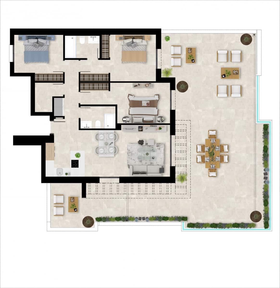 3 sovrum Lägenhet till salu i Casares med pool garage - 360 000 € (Ref: 7752065)