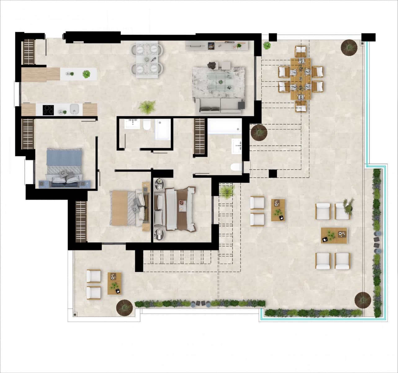 3 sovrum Lägenhet till salu i Casares med pool garage - 360 000 € (Ref: 7752065)