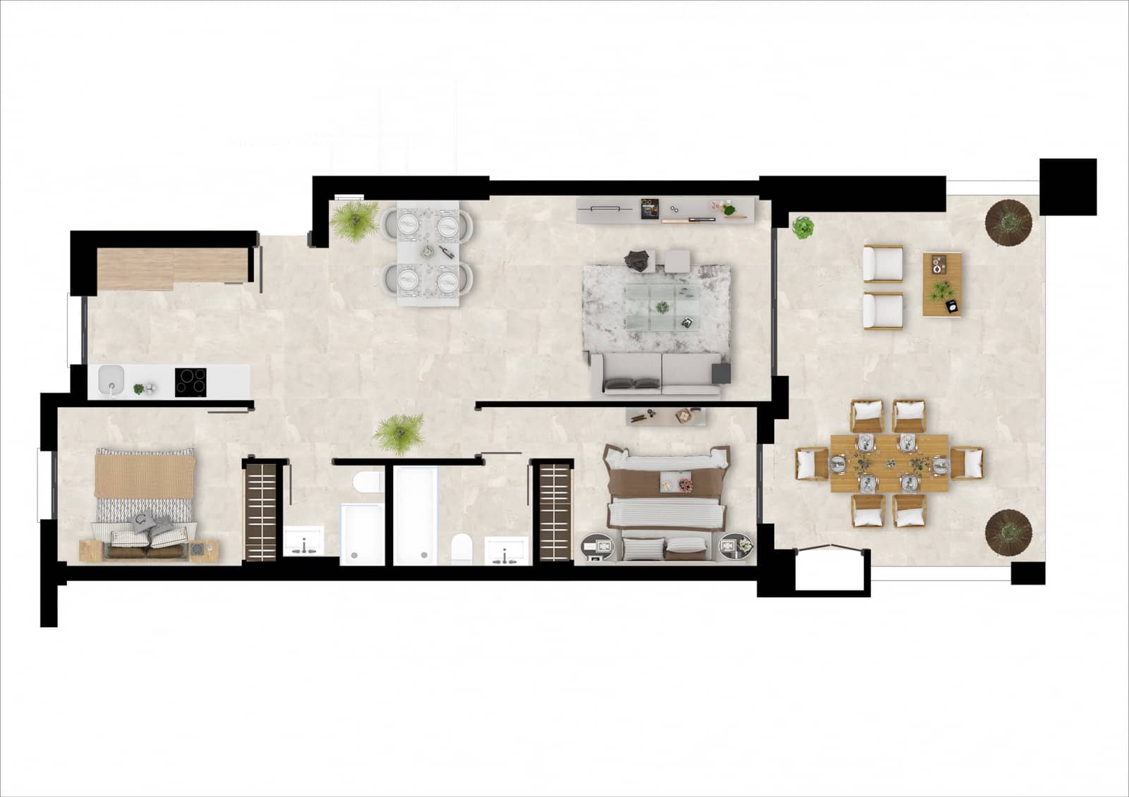 2 chambre Appartement à vendre à Casares avec piscine garage - 545 000 € (Ref: 7752066)