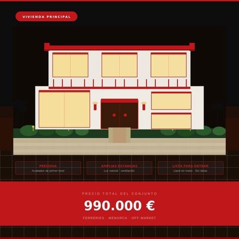 4 makuuhuone Huvila myytävänä paikassa Ferreries mukana 
autotalli - 990 000 € (Ref: 9951057)