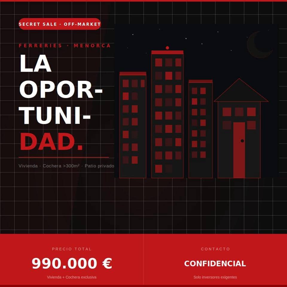 4 makuuhuone Huvila myytävänä paikassa Ferreries mukana 
autotalli - 990 000 € (Ref: 9951057)