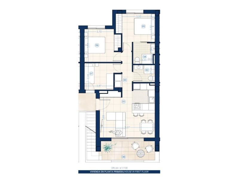 3 bedroom Apartment for sale in Torrevieja with pool - € 350,000 (Ref: 10005596)
