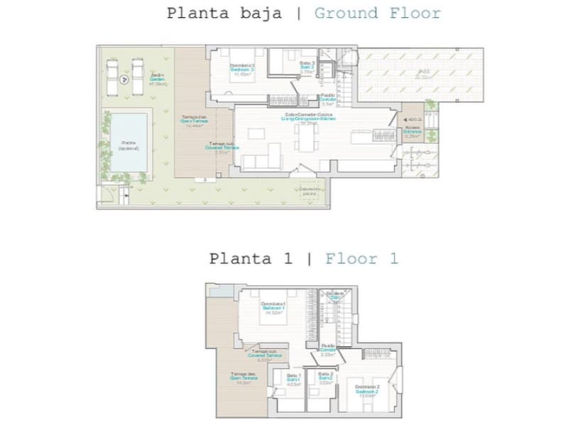 3 soveværelse Semi-Rækkehus til salg i El Vergel / Verger med swimmingpool - € 505.000 (Ref: 10006660)