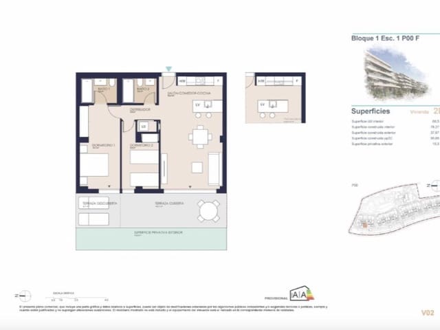 Apartamento de 2 habitaciones en El Vergel / Verger en venta con piscina - 333.000 € (Ref: 10006678)