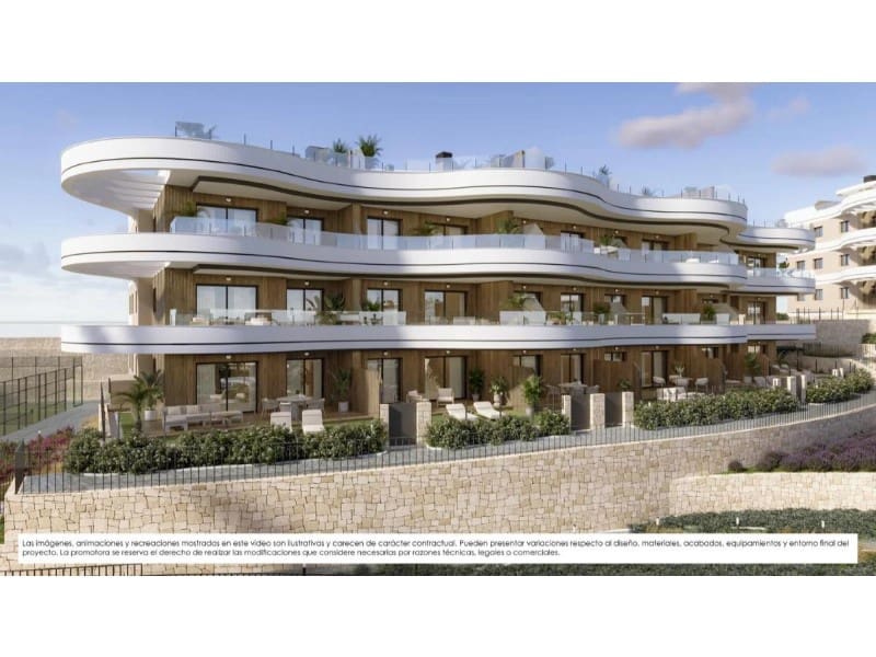 2 soveværelse Lejlighed til salg i Finestrat med swimmingpool garage - € 375.000 (Ref: 10011450)