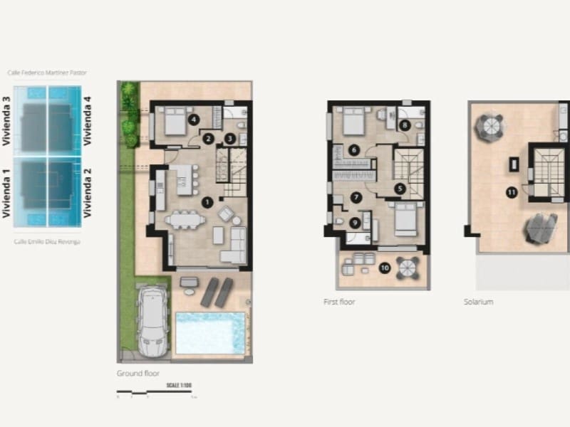 3 chambre Villa/Maison à vendre à San Pedro del Pinatar avec piscine - 489 000 € (Ref: 10017508)